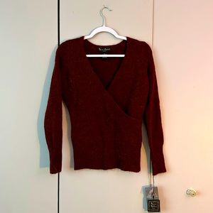 Mercer & Madison Petite Cross-over Sweater - new with tags
